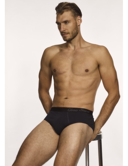 Gino Santi Heren Midi Slip 3-pack Zwart