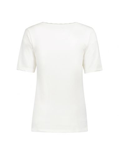 Gino Santi Dames Thermal Shirt Lace wit