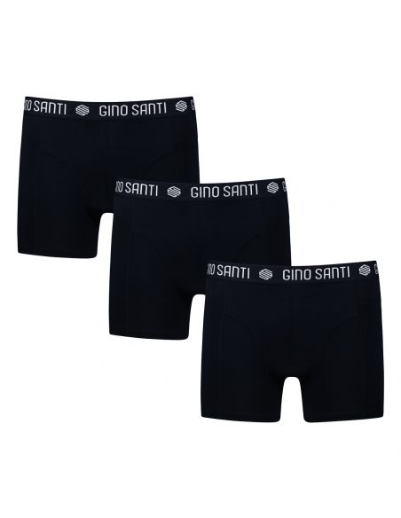 Gino Santi Heren Boxershort Comfort Cotton 3-pack Zwart