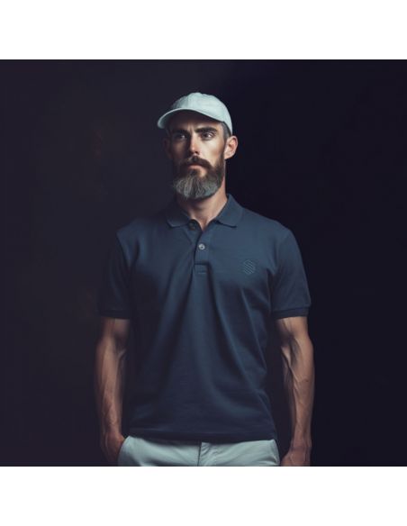 Gino Santi Heren Polo Basic Navy