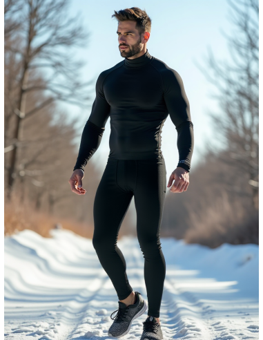 Gino Santi Heren Thermal Broek Zwart