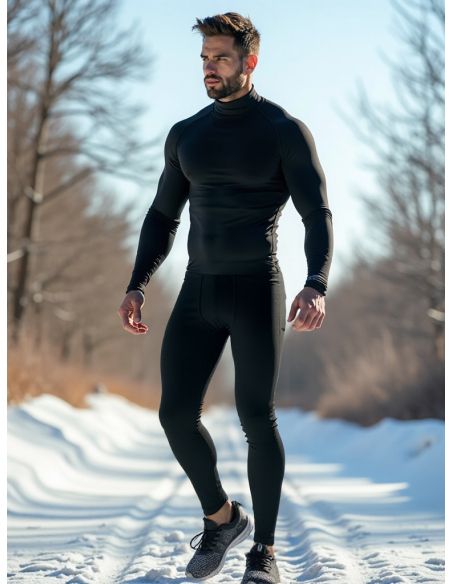 Gino Santi Heren Thermal Broek Zwart