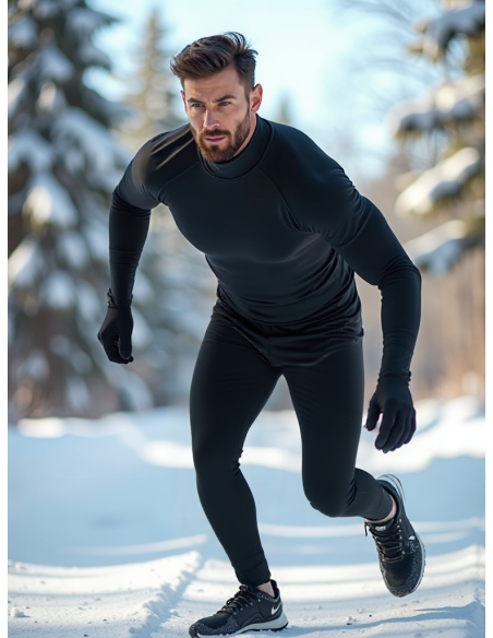 Gino Santi Heren Thermal Broek Zwart