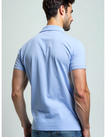 Gino Santi Heren Polo Smart Cotton Blauw