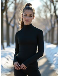 Gino Santi Dames Thermal Shirt Viloft lange mouw zwart 2