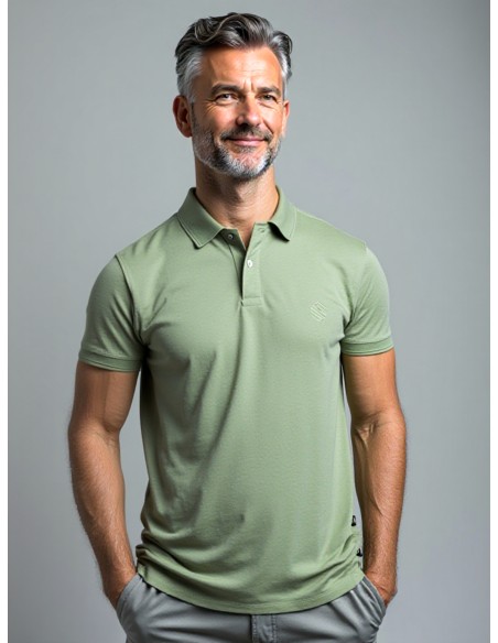 Gino Santi Heren Polo Smart Cotton Groen