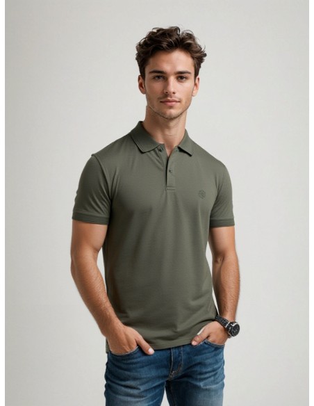 Gino Santi Heren Polo Smart Cotton Groen
