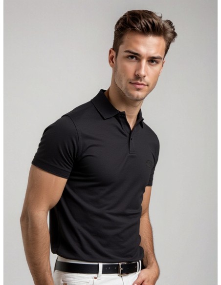 Gino Santi Heren Polo Basic Zwart