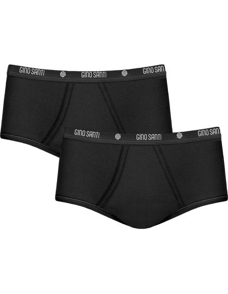 Gino Santi Heren Classic Maxi 2-pack Zwart
