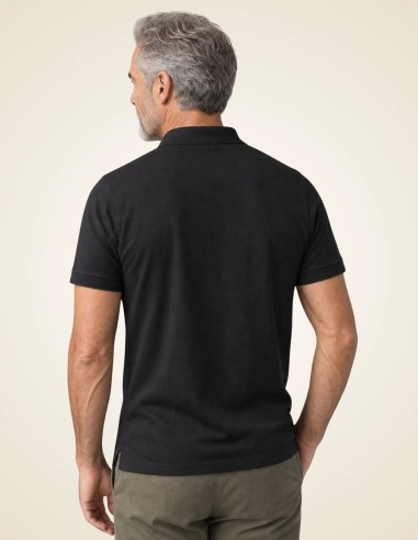 Gino Santi Heren Polo Smart Cotton Zwart