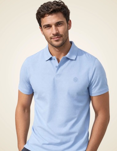 Gino Santi Heren Polo Smart Cotton Blauw
