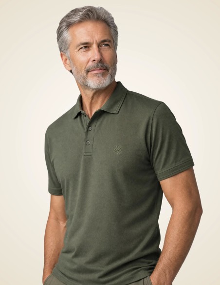 Gino Santi Heren Polo Smart Cotton Groen